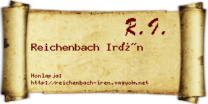 Reichenbach Irén névjegykártya